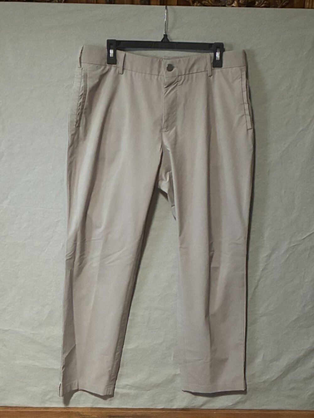 J. Hilburn Men’s Performance Athletic Fit Flat Front Golf Pants Gray • 35x30...